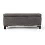 Christopher Knight Home Carl Traditional Microfiber Storage Ottoman, Slate, Christopher Knight Home Carl Traditional Microfiber Storage Ottoman, Slate,