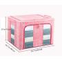 Aimbinet Storage Boxes Foldable Storage Bag Dust Moisture Proof Wardrobe Organized Boxes for Quilt Clothing 1PC (Pink)