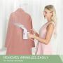 JSD Steamer for Clothes,7 in 1 Powerful Handheld Fabric Steamer,150ml Garment Steamer Perfect for Home and Travel,Travel Pouch Included [Green Hanger]