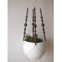 Macrame Plant hanger - Brown or black beads
