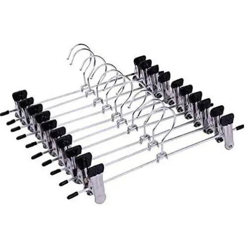 10pcs Stainless Steel Trousers Rack Clip Metal Anti-Slip Clothespin Wardrobe Pants Clamp Clothes Hanger for Balcony Decoration 10pcs Stainless Steel Trousers Rack Clip Metal Anti-Slip Clothespin Wardrobe Pants Clamp Clothes Hanger for Balcony Decoration