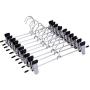 10pcs Stainless Steel Trousers Rack Clip Metal Anti-Slip Clothespin Wardrobe Pants Clamp Clothes Hanger for Balcony Decoration