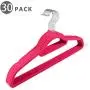 Flexzion Velvet Hanger 30 Pack - Non Slip Dress Hanger with Accessory Bar Space Saving, Strong and Durable with 360 Degree Swivel Hook, Contoured Shoulder for Shirts Clothes Coat Suit Pants (Pink) Flexzion Velvet Hanger 30 Pack - Non Slip Dress Hanger with Accessory Bar Space Saving, Strong and Durable with 360 Degree Swivel Hook, Contoured Shoulder for Shirts Clothes Coat Suit Pants (Pink)