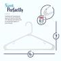 20 Standard Everyday White Plastic Hangers, Long Lasting Tubular Clothes Hangers, Value Pack of 20 Clothing Hangers. (20 Pack -, White)