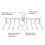 hefeilzmy Portable Folding Retractable Non-Slip Closet Storage Organizer Hanger 360° Rotatable Hanger for Outdoor Drying Clothes (Pink)