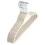 Yosoo Velvet Clothes Hangers, Non-Slip Thin Flocked Clothes Hangers Suit Shirt Pant Hangers 20 Pack Perfect for Space Saving (Ivory)