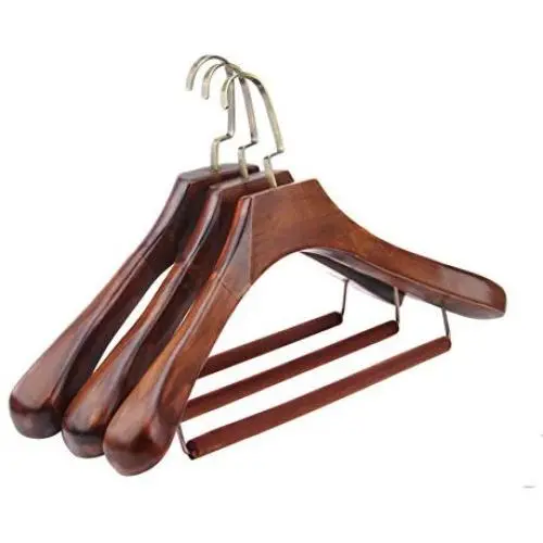 LWZY Hangers vintage solid wood coat hanger/clothes shop clothes hanger/wooden coat rack pack of 3-A