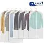 Aufisi Garment Bags Suit Bags,Pack of 7 Premium Quality PEVA Moth Proof Clothes Covers Dustproof Clear Garment Cover Breathable Full Zipper Dust Cover, 4 Pcs 40" x 24" Inch and 3 Pcs 47" x 24" Inch Aufisi Garment Bags Suit Bags,Pack of 7 Premium Quality PEVA Moth Proof Clothes Covers Dustproof Clear Garment Cover Breathable Full Zipper Dust Cover, 4 Pcs 40" x 24" Inch and 3 Pcs 47" x 24" Inch
