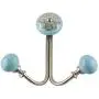 Indianshelf Handmade 1 Artistic Vintage Turquoise Iron Strewn Flat Rail Hooks Hangers/Coat Hooks Hardware Indianshelf Handmade 1 Artistic Vintage Turquoise Iron Strewn Flat Rail Hooks Hangers/Coat Hooks Hardware