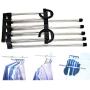 dezirZJjx Pants Hangers Slacks Hangers, 5-in-1 Pants Hanger Wardrobe Jeans Retractable Storage, Clothes Rack Space Saver