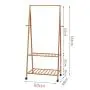 LBMy Hangers Coat Rack Floor Bedroom Drying Racks Bamboo Simple Solid Wood Living Room Clothes Rack Hangers Coat Hangers (Size : 60cm)