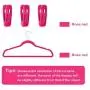 Trgowaul Hot Pink Velvet Hangers Clips, 60 pc Pants Hangers Velvet Clips, Strong Finger Clips Perfect for Thin Velvet Hangers