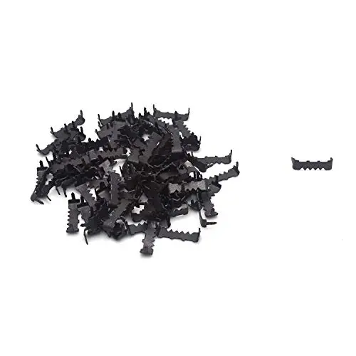 MTMTOOL 100-Pack Black Sawtooth Picture Hangers No Nail,1-Inch