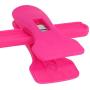 HANGERWORLD 10 Pink 11inch Kids Plastic Hook Pants Skirt Adjustable Clips Coat Clothes Garment Hangers