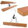 HANGERWORLD 10 Cedar Wood 10.6inch Non Slip Ridged Clamp Clothes Garments Pants Skirt Hangers HANGERWORLD 10 Cedar Wood 10.6inch Non Slip Ridged Clamp Clothes Garments Pants Skirt Hangers
