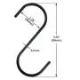 Flammi 20Pcs Heavy Duty S Hook MAX Load 40LB Black Hanging Hook Anti-Rust Hanging Plant Pan Pot S Shaped Hook for Mugs Towels Bags Kitchen Office Garden Closet (3.38 inch)