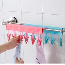 Portable Bathrooms Cloth Hanger Rack Clothespin Clothes Drying Rack 10pcs Random Color