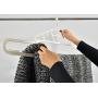 Home-X Expanding Hanger, Extendable Plastic Hanger for Heavy Clothes, Blankets, Towels, Duvets, and Accessories, Adjustable Hanger-18.5” to 30”W