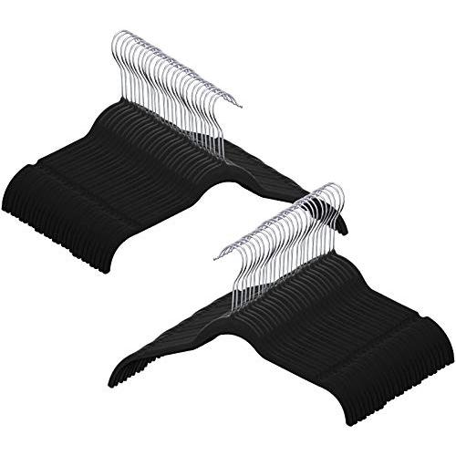 Utopia Home 50-Pack Shirt Hangers Non Slip Velvet Hangers - Black