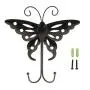 joyMerit Cute Butterfly Wall Door Mounted Clothes Bag Dual Hook Hanger Holder - Black joyMerit Cute Butterfly Wall Door Mounted Clothes Bag Dual Hook Hanger Holder - Black