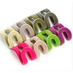 20pcs Random Color Creative Mini Flocking Clothes Hanger Wardrobe Anti-Clip Space Save Clothing Hook for Home or Travel Use
