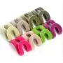 20pcs Random Color Creative Mini Flocking Clothes Hanger Wardrobe Anti-Clip Space Save Clothing Hook for Home or Travel Use