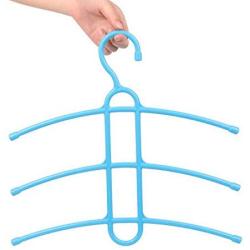 10PC Random Color Multifunctional Clothes Hanger Creative Fishbone 3 Layer Anti-Skid Plastic Clothes Rack Wardrobe Clothes Hanger Decoration