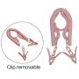 KINJOEK 16 Packs Travel Hangers with 32 Clips, Portable Folding Travel Hangers Lightweight Plastic Sturdy Clothes Hangers Drying Rack for Travel, Baby