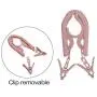 KINJOEK 16 Packs Travel Hangers with 32 Clips, Portable Folding Travel Hangers Lightweight Plastic Sturdy Clothes Hangers Drying Rack for Travel, Baby