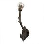 Indianshelf Handmade 1 Artistic Vintage Grey Iron Hexagon Small Rail Hooks Holders/Clothes Hooks Over Door