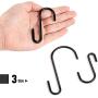 Lemonfilter 24 Pack Heavy Duty S Hooks Black S Shaped Hooks Hanging Hangers Hooks for Kitchen Bedroom and Office