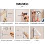 Janolia Clothes Hanger, Wall Mounted, Aluminum Folding Clothes Rack, Space Saving for Clothes Storage