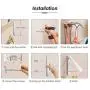 Janolia Clothes Hanger, Wall Mounted, Aluminum Folding Clothes Rack, Space Saving for Clothes Storage
