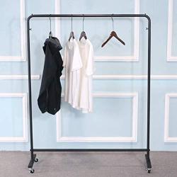 XIAOLONG Simple Coat Rack Floor Hangers Living Room Clothing Store Clothes Rack Creative Fashion Belt Wheel Floor Hanger