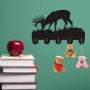 LXH Sika Deer Silihouette Wooden Hanger Christmas Unique Gift Clothes Hat Key Hook/Coat Rack/Wall Hook Modern Home Decoration Wall Stickers Kitchen Bathroom Towel Hook,Black