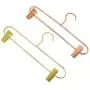 10pcs Fashion Metal Clothes Skirt Hanger Rose Gold Adult Trousers Pants Hangers with Clips Random Color 10pcs Fashion Metal Clothes Skirt Hanger Rose Gold Adult Trousers Pants Hangers with Clips Random Color