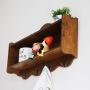 three thousand Home Decor Wall Hanger Wood Storage Racks Storage Boxes Key Hanging Storage Case Phone Racks Wood Shelf Clothes Hat Storage Hanger,Yellow