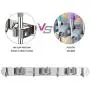 Broom Mop Holder, Stainless Steel Heavy Duty Wall Mount Storage Organizer Tools Hanger with 3 Racks 4 Hooks for Kitchen Bathroom Closet Garage Office Garden (3 Racks 4 Hooks) Broom Mop Holder, Stainless Steel Heavy Duty Wall Mount Storage Organizer Tools Hanger with 3 Racks 4 Hooks for Kitchen Bathroom Closet Garage Office Garden (3 Racks 4 Hooks)