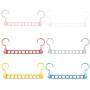 10pcs Random Color Plastic Nine-Hole Magic Clothes Hanger Drying Racks Multi-Purpose Hanger Home Storage Hangers Storage Rack