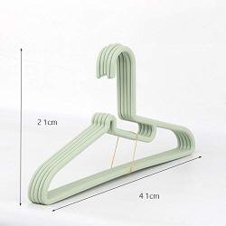 SAASNY Plastic Hangers Standard Hangers,[20 Pack] Coat Hangers ? Premium S-Shaped Pp Plastic Clothes Hangers,Non Slip,Slim and Space Saving,Green for Drying and Storage