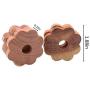 COZYLOVE Cedar Flower Rings for Clothes Storage, 100% Natural Cedar Wood, Cedar Blocks Hangers for Closets and Drawers, Red Cedarwooden Blocks，Set of 36 Pieces.