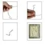 50 Pieces Stainless Steel Picture Hanging Hooks Monkey Hooks Super Hooks Drywall Hangers Holds Up to 100lbs for Hanging Pictures, Mirrors, Frames, Clock, Shelves, Planters for Home Office Decorations