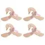 Prettyia 4pcs Sweet Swan Bow Baby Kids Room Nursery Wooden Coat Clothes Hook Hanger