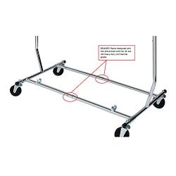 Only Hangers GR100 - Heavy Duty True Commercial Grade Rolling Rack Designed with Solid&quotOne Piece" Top Rail