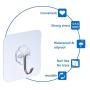 Reusable Adhesive Wall Hooks, 22 lbs/Heavy Duty Wall Hanger Stickers with Stainless Hooks- No Damage Wall Ceiling Decoration Hanging Coats Paintings Bags for Bathroom Kitchen Living Room (Clear, 8PCS)