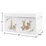 Sweet Jojo Designs Blush Pink, Mint Green and White Boho Girl Baby Nursery or Kids Room Small Fabric Toy Bin Storage Boxes Chest for Woodland Deer Floral Collection
