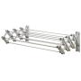 Woolite Aluminum 36" Collapsible Wall Mounted Clothes Drying Rack, Space Saver, Easy Storage, Retractable Silver