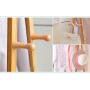 Cxjff Coat Rack Clothes Hat Stand with Pulley Hanger Solid Wooden Floor Standing, 2 Colors, 5 (Color : Woodb60cm)