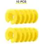 MLADEN 10PCS Clothes Hanger Spacers for Closet Organizer System Outdoor Windproof Clothes Hanger Hook Anti-Slip Silicone Spacers for Clothes Rack/Rod(Yellow)