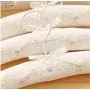 White Khaki Cotton Fabric Padded Clothes Hanger for Kids Children, Cute Pretty Flower Coat Hanger for Girl 10 Pcs Random Color